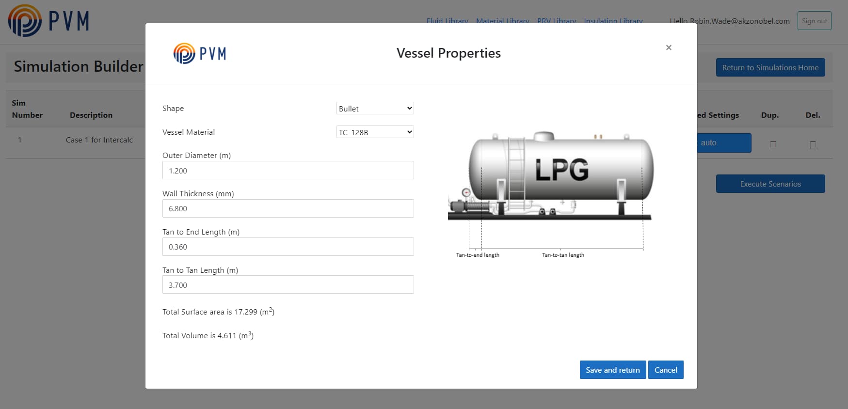 Vessel modeller tool